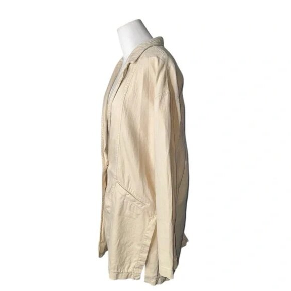PILCRO - Oversized Linen Blend Blazer in Beige - Picture 4 of 12